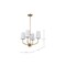 Nuvo Cordello 4-Light Chandelier Vintage Brass Etched White Opal Glass 60/7884 - alternate 7